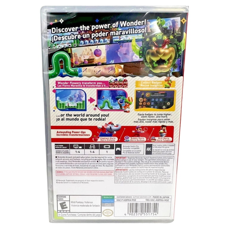 Nintendo Super Mario Bros Wonder, International Version, Switch