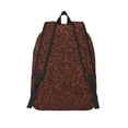thumbnail image 2 of Lsque Dark Brown Glitter Pattern Canvas Daypack, Durable Backpack, High-quality Versatile Backpack,Vintage Compact Backpack-Medium, 2 of 6