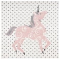 thumbnail image 2 of SAFAVIEH Carousel Kids Dalach Unicorn Area Rug, Ivory Gray/Pink, 3' x 3' Square, 2 of 11