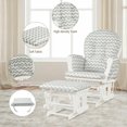 thumbnail image 5 of Topbuy Rocking Chair Baby Nursery Chair Glider with Ottoman &Storage Pocket Grey+ White, 5 of 6