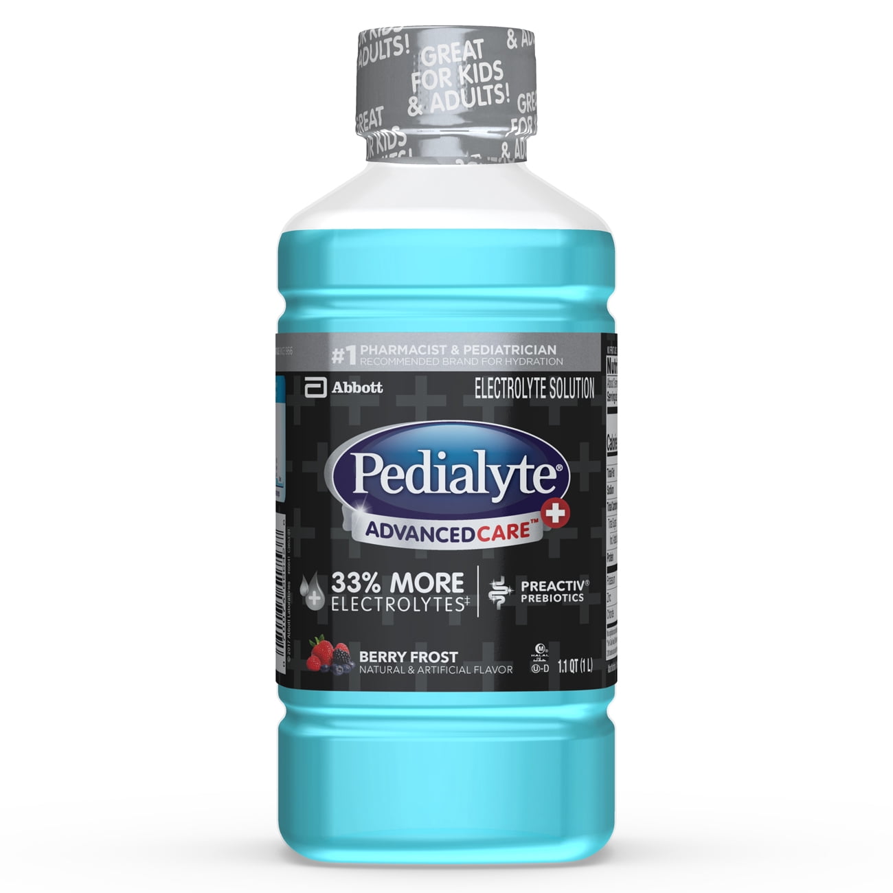 Pedialyte AdvancedCare Plus Berry Frost Liquid, 12 fl oz Bottle (Count ...