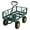 Dark green, variant on Litake Heavy Duty Steel Garden Cart, 550LBS Pullable Metal Garden Wagon with 10" Wheels, 180° Rotating Handle and Removable Sides for Outdoor, Farm, Yard, Beach