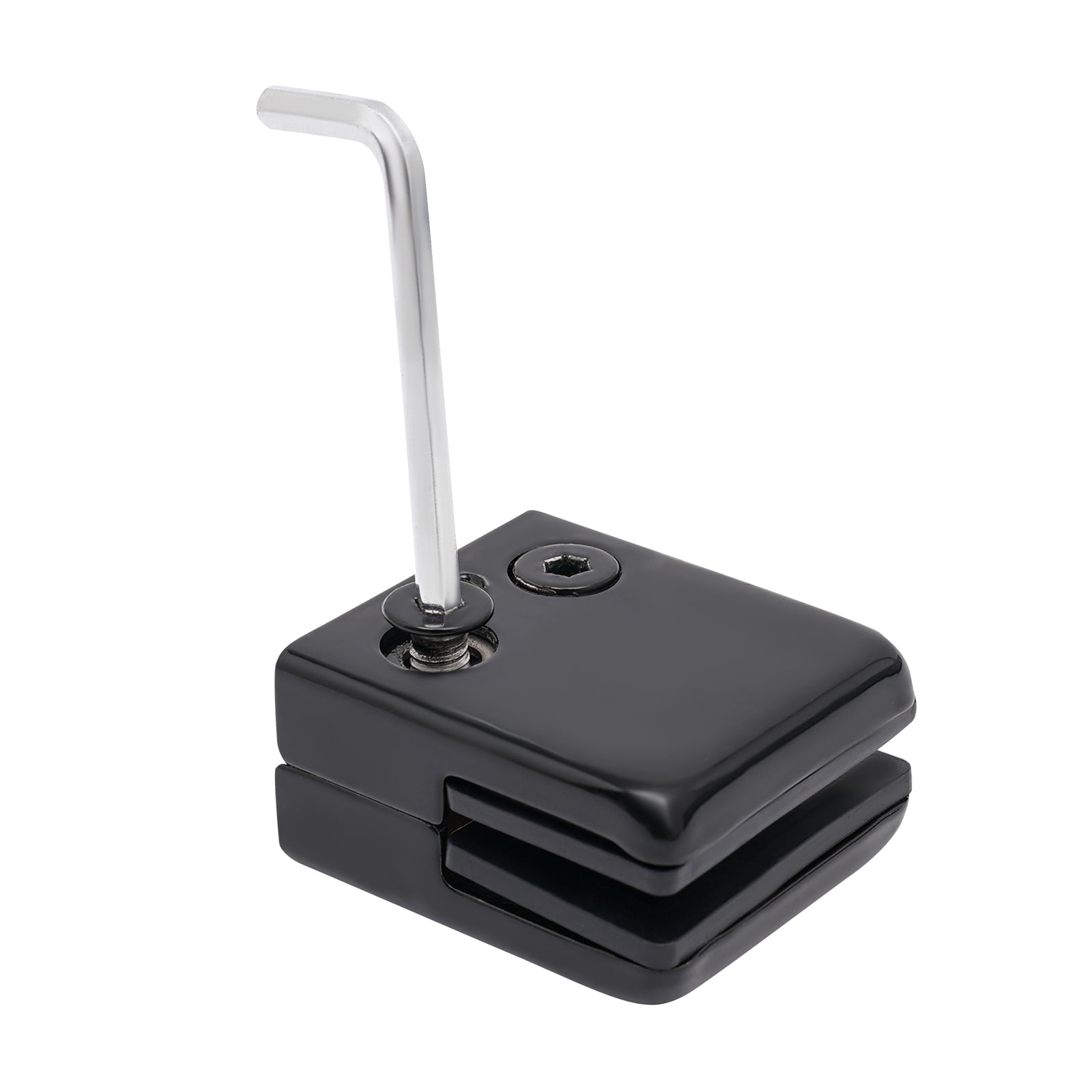 Stainless Steel Glass Clamp Clip, Black Glass Clamp Clip 8 Pieces Modern Black Square 201 Stainless Steel Glass Clamp Clip