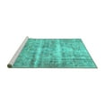 thumbnail image 2 of Ahgly Company Machine Washable Indoor Rectangle Persian Turquoise Blue Traditional Area Rugs, 7' x 9', 2 of 4