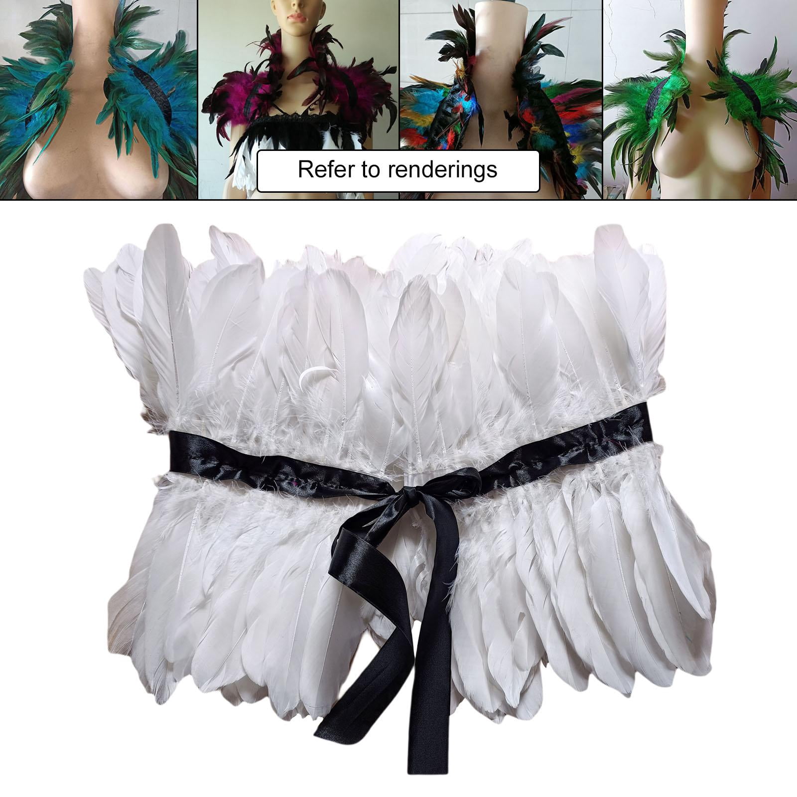 Set De Capa Y Puños De Plumas Negras, Disfraz Gótico De Halloween Para Mujer, 3 Piezas