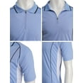 thumbnail image 4 of H2H Mens Cool Dry Compression Short Sleeve Polo T-Shirts LIGHTBLUE US M/ASIA L (CMTTS278), 4 of 6