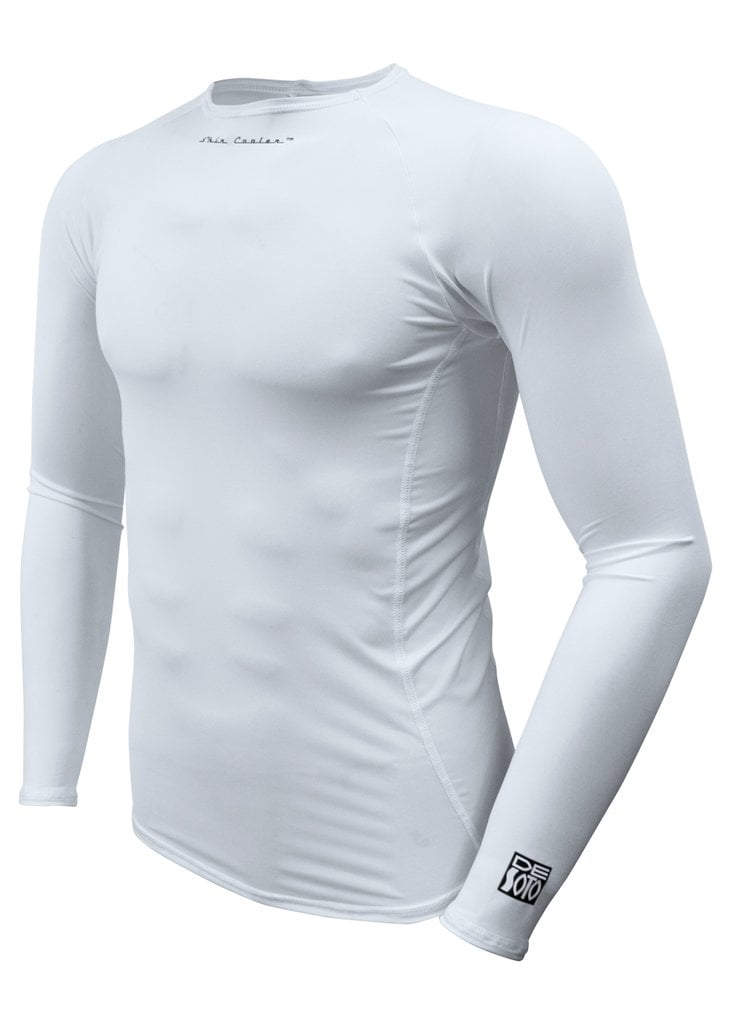 De Soto Skin Cooler Long Sleeve Fitted Top (White, Large) - Walmart.com