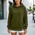 thumbnail image 6 of Falkdiz Winter Sweatshirts for Women Loose Hooded Pullover Pocket Workout Casual Travel Solid Color Womens Hoodies Long Sleeve, 6 of 7
