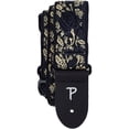 thumbnail image 3 of Perri's Premium Jacquard Guitar Strap Metallic Black Rose 2 in., 3 of 3