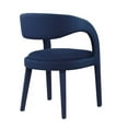 thumbnail image 4 of Side Dining Chair, Midnight Blue, Velvet, Kitchen Cafe Bistro Hospitality Restaurant, Modern Contemporary Boutique HB35939, 4 of 10