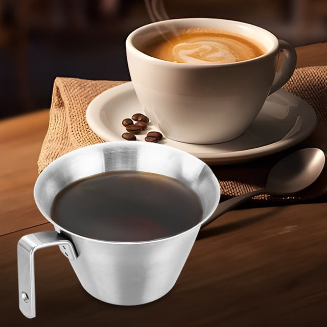 Ovzne Tasse à Mesurer en Acier Inoxydable 304 100ML Tasse d'Extraction avec Échelle Petite Tasse avec Poignée Tasse à Mesurer Café Lait en Liquidation