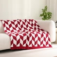 thumbnail image 6 of Chevron Red Throw Blanket For Couch  Super Soft Christmas Blankets Cozy Knit Fuzzy Plush Lightweight Throws Sofa Bed 50x60 Inches, 6 of 7