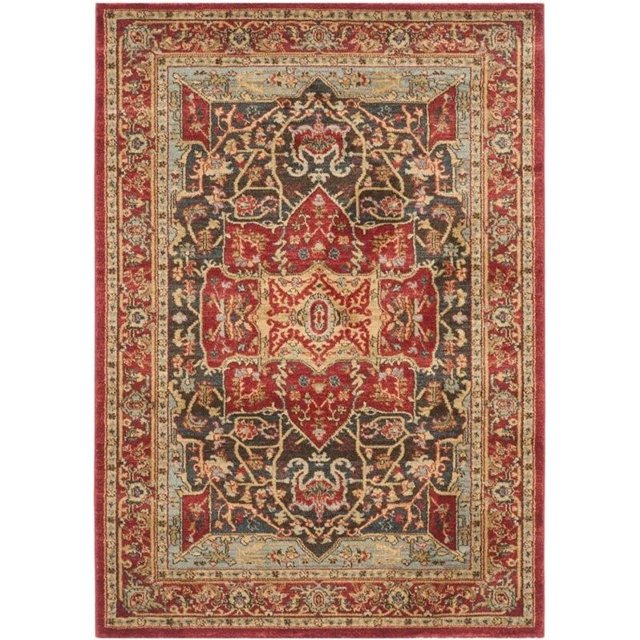 Safavieh Mahal Tapis Traditionnel Rouge - 4 Pieds x 5 Pieds7 Pouces