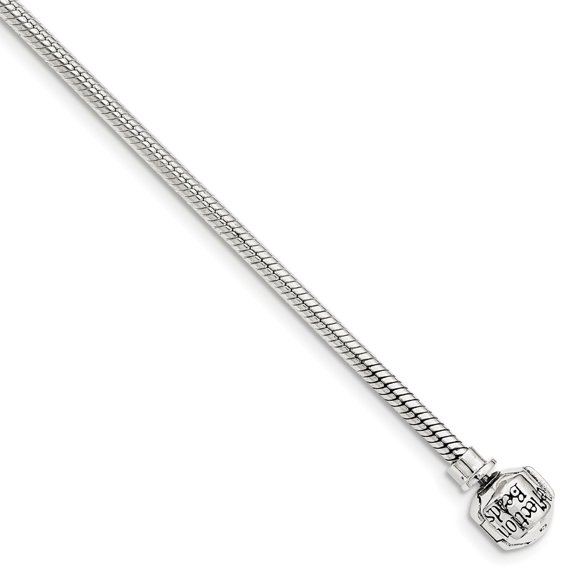 Auriga 925 Sterling Silver Reflections Hinged Clasp Bead Necklace for Women 16"