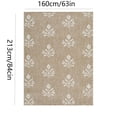 thumbnail image 3 of YoGold Boho Floral Outdoor Rug – 213x160cm Large Weather-Resistant Patio Mat, Soft Beige Base B (Polyester), 3 of 5