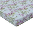 thumbnail image 4 of Ambesonne Floral Fitted Sheet, Lattice Garden Spring Flower, Queen Size, Soft Blue Lavender, 4 of 5