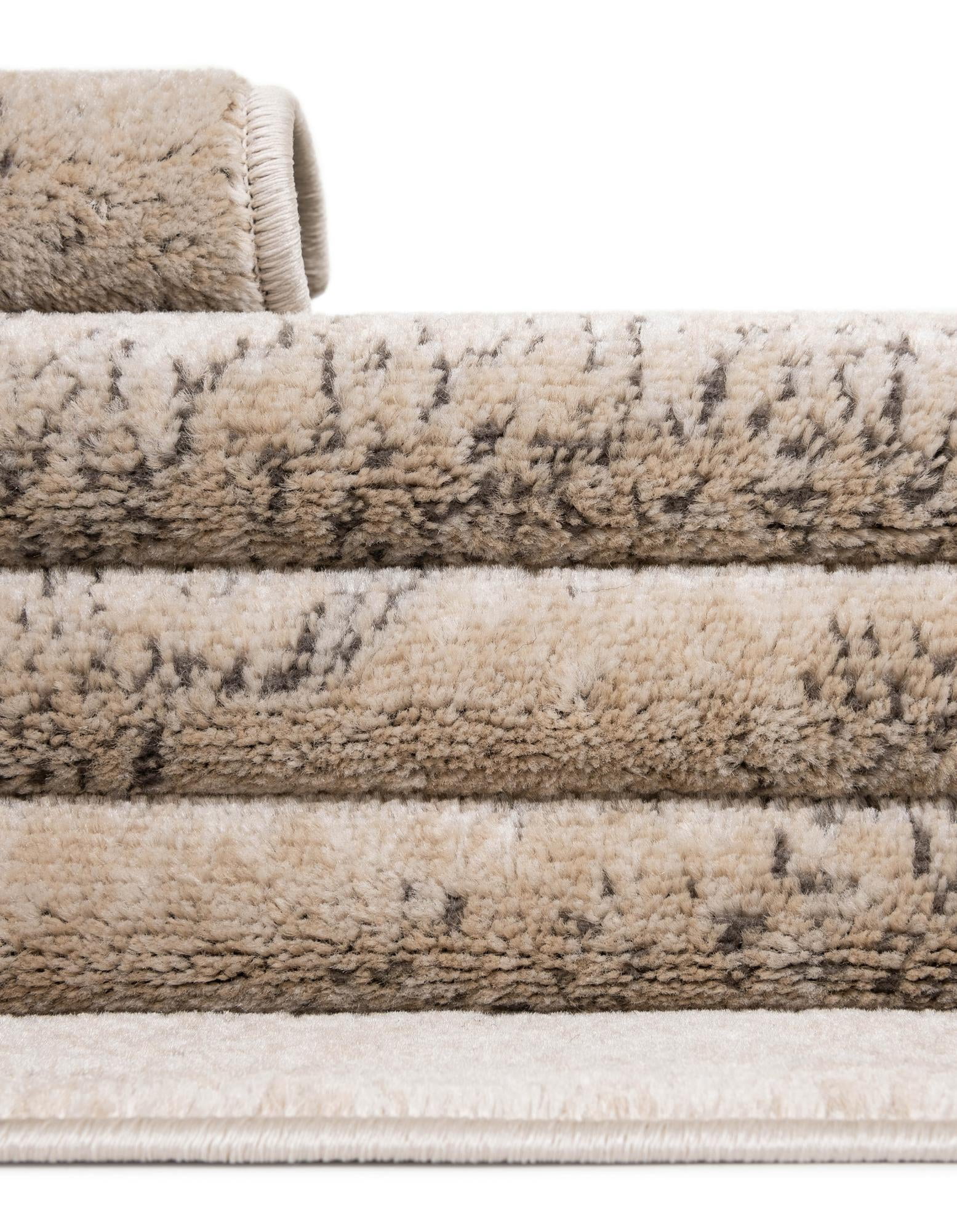 Unique Loom Portland Collection Area Rug - Woodburn (5' 3" Round Ivory/Beige)