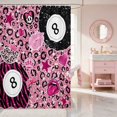 thumbnail image 2 of Erosebridal 8 Ball Shower Curtain 72Wx72L Girly Bathroom Curtain, Hot Pink, 2 of 5
