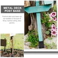 thumbnail image 3 of UPOUART 2Pcs Fence Post Base Protectors Metal Black for Office Building, 3 of 8