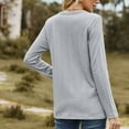 thumbnail image 4 of Njoeus Cute Tops for Women, Long Sleeve Shirt for Women Round Neck Tunic Tops Side Button Blouses Loose T-shirt, 4 of 5