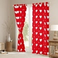 thumbnail image 3 of Homewish Cartoon Heart Pattern Black Out Curtains,Valentine'S Day Loves Curtains Pack of 2 (42x63 Each),White Red Bedroom Curtains For Girls Teens,Microfiber Bedroom Decor, 3 of 6