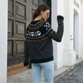 thumbnail image 2 of SWSMCLT Women's Soft Pullover Sweater Long Sleeve Knitted Holiday Knitwear Halloween Warm Halloween Fall Vintage Casual Loose Black1 8-10, 2 of 5