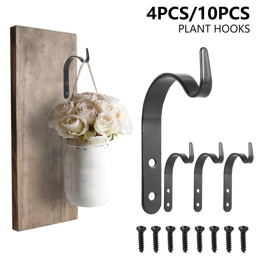10Pcs Iron Wall Hanger Hooks For Hanging Lantern Plant Coat Bracket Home Decor 
