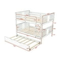 thumbnail image 3 of Harper & Bright Designs Full Over Full Bunk Bed with Twin Trundle Wood Bunk Bed Frame with Guard Rails and Ladder for Bedroom, Can be Convertible to 2 Beds, Espresso, 3 of 10