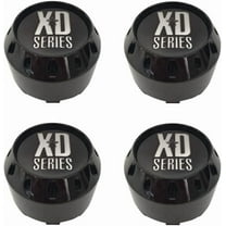 4 Pack KMC XD Series 464K106GB Gloss Black 6 Lug Center Caps