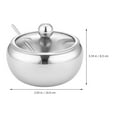 thumbnail image 6 of NUOLUX Stainless Steel Seasoning Jar With Spoon 1 Set 3.9x3.9x3.3in, 6 of 6