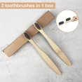 thumbnail image 2 of LOOKSEVEN 10 PCS Kids Bamboo Toothbrushes Soft Bristles Wooden Toothbrushes, Natural Biodegradable BPA Free Eco Friendly Toothbrushes Black, 2 of 11