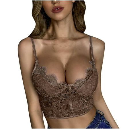 

Floleo Clearance Fashion Woman s Lace Adjusted Straps Beauty Back Wrap Hollow Out Bra Underwear Deals