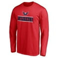 thumbnail image 2 of Men's Red Washington Capitals Team Arch Knockout Long Sleeve T-Shirt, 2 of 3