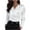 White, variant on Satin Blouses for Women Long Sleeve Warp V Neck Side Button Ruched Trendy Dressy Tops Business Casual Work Shirts(Black,X-Large)