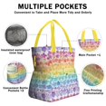 thumbnail image 3 of Pioneer Flower Drawstring Lunch Bag Women - Drawstring Lunch Bag Insulated for Work Office - Stain-Resistant Large Lunchbags for Women with Multi-Pockets, 3 of 6