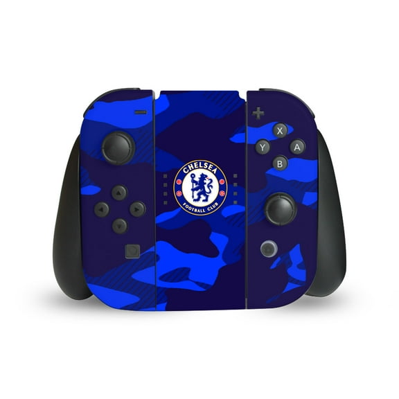 Head Case Designs Officially Licensed Chelsea Football Club Art Camouflage Vinyl Sticker Skin Decal Cover Compatible with Nintendo Switch Joy Controller