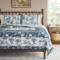 thumbnail image 2 of The Pioneer Woman Avery Cotton Patchwork Quilt, King, Blue Dust, 2 of 9