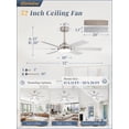 thumbnail image 2 of Ventilador de Techo Fanbulous 132 cm con Luz LED y Control Remoto de 6 Velocidades, 2 of 9