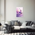 thumbnail image 2 of ZHONGYUTONG Butterfly Canvas Wall Art Pink with Purple Butterfly Pictures Wall Decor Watercolor Painting for Girl Bedroom Decor Framed (28.00" x 42.00"), 2 of 5