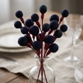 thumbnail image 3 of Burgundy Christmas Ball Picks, 17.32in Decorative Ornament Spray with Plaid Ball Accents for Xmas Tree Wreath Floral Arrangement Decor, 3 of 5