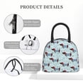 thumbnail image 4 of Balery Dachshund Dog Puppy Bolsa de Almuerzo para Mujeres, Caja de Almuerzo, Bolsa de Almuerzo Pequeña Impermeable, Tote de Almuerzo Reutilizable con Gran Capacidad, 4 of 6