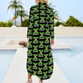 thumbnail image 5 of 2024 Jamaica Flag Print Casual Dress National Day Street Style Dresses Long Sleeve Cute Women V Neck Custom Big Size Chiffon Dress, 5 of 7