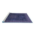 thumbnail image 2 of Ahgly Company Machine Washable Indoor Rectangle Abstract Blue Modern Area Rugs, 2' x 4', 2 of 4