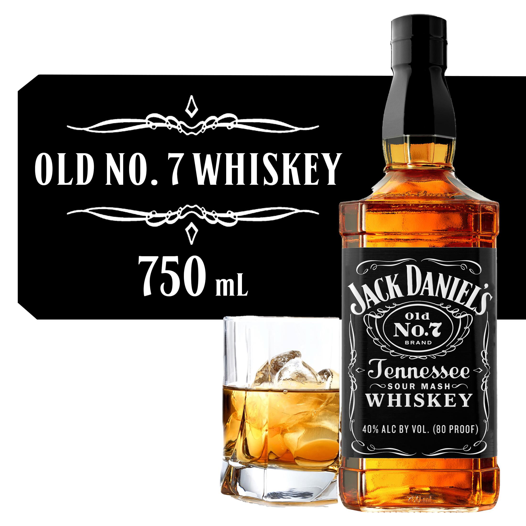 Jack Daniel\'s Old No. 7 Tennessee Whiskey, 750 ml Bottle, 80 Proof