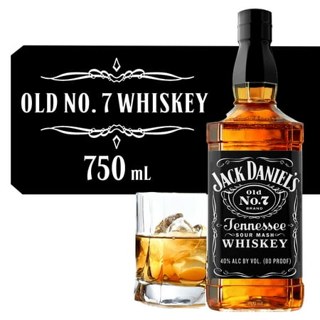 Jack Daniel's Old No. 7 Tennessee Whiskey, 750 ml Bottle, 80 Proof