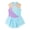 Light Blue, variant on renvena Girls Sequins Ballet Figure Ice Skating Dress Kids Sleeveless Floral Printed Tutu Skirted Leotard Dance Costume