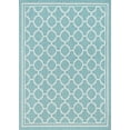thumbnail image 3 of 4x6 Water Resistant, Indoor Outdoor Rugs for Patios, Front Door Entry, Entryway, Deck, Porch, Balcony | Outside Area Rug for Patio | Aqua, Geometric | Size: 4' x 5'3'', 3 of 8