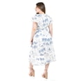 thumbnail image 4 of Vestido de lino Roman Fashion Azul flor Talla 40, 4 of 6