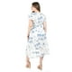 thumbnail image 4 of Vestido de lino Roman Fashion Azul flor Talla 40, 4 of 6