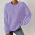 thumbnail image 2 of Timegard Womens Long Sleeve Tops Crewneck Drop Shoulder Solid Color Pullover Fall Casual Loose Blouse, 2 of 9